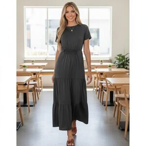 Tiered Hem Maxi Dress